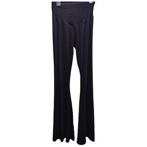 OFFLINE BY AERIE HI-RISE FLARE LEG SMOCKED WAIST BLACK LEGGINGS MED NWT MSRP $70